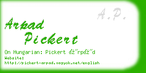 arpad pickert business card